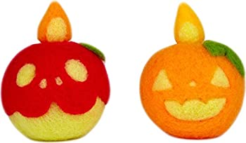 【未使用】【中古】 ハマナカ フェルトキット Needle Acrylic Felt Halloween かぼちゃとりんごのロウソクおばけ H441-473