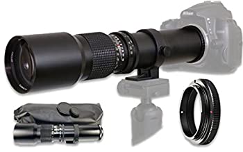 【中古-非常に良い】 500mm f/8 手動望遠レンズ Nikon D90 D500 D3000 D3100 D3200 D3300 D3400 D5000 D5100 D5200 D5300 D5500 D7000 D7100 D用 720