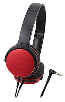 【未使用】【中古】 audio technica オーディオテクニカ SoundReality ポータブルオンイヤーヘッドホン メタリックレッド ATH-AR1 RD