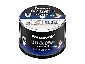 【未当て嵌める】【中古】 Panasonic パナソニック 録画用6倍速ブルーレイディスク 25GB (追記型) スピンドル50枚 LM-BRS25M50S ( LM-BR25SLP20 のスピンドル版 )