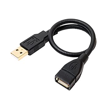 【未使用】【中古】 ミヨシ フレキシブルなケーブルでUSBポートを固定できる! グースネック USB延長ケーブル 0.3m USB-EX23BK