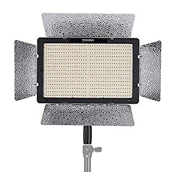 【未当て嵌める】【中古】 YONGNUO YN1200 Pro LED映像媒体点火装置 5500K 活動写真 映像媒体 録画点火装置 2個 CT水漉しと遠隔操作付き添い人 調節する能力のある 明るさ CRI?95 かばい立てAPP遠隔操作
