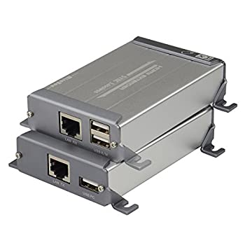 【中古-人並み外れたに好いたらしい】 MiraBox KVM HDMI USBエクステンダー USB2.0通り手形スルー POC役立つこと 262フート (80m) Cat5 Cat5e Cat6 Cat6e シングルローカルエリアネットワーク有線テレビ 天使の都市受け答え 遅 その他-パソコン・周辺機器