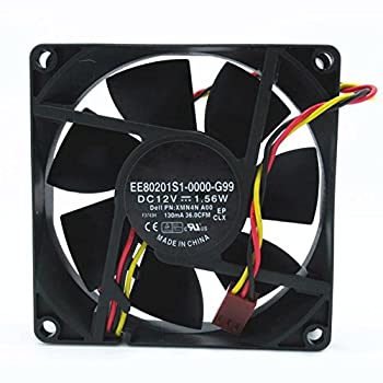 【未当て嵌める】【中古】 SungeeDell用落ち居る気違い P/N XMN4N A00 EE80201S1-0000-G99 DC12V 1.56W 8020 3導線落ち居る気違い