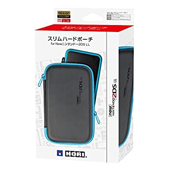 【未当て嵌める】【中古】 【2DS LL相応う】スリムハードポーチ for Newニンテンドー2DS LL 黒いこと×青緑色