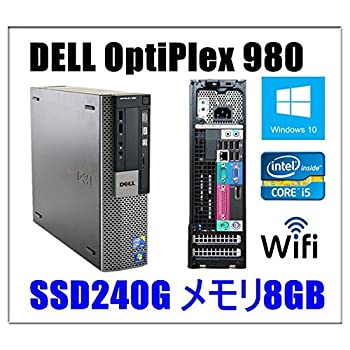 【中古】 デスクトップパソコン Windows 10 SSD240G メモリ8GB Dell OptiPlex 980 SFF Core i5 3.2GHz メモリ8GB SSD240GB DVD 無線付|ムジカ&フェリーチェ店