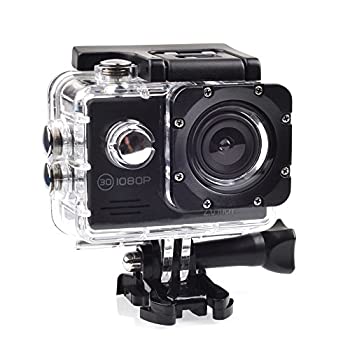 【中古-非常に良い】 SAC フルHD 1080p 対応アクションカメラ 2インチ液晶 30M防水ケース付き AC200BK