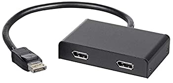 【未当て嵌める】【中古】 Monoprice 121972 2界面 DisplayPort 1.2 - DisplayPort マルチ流れ 移送 (MST) こしき DP - DP 黒いこと 7.6 x 5.8 x 1.3