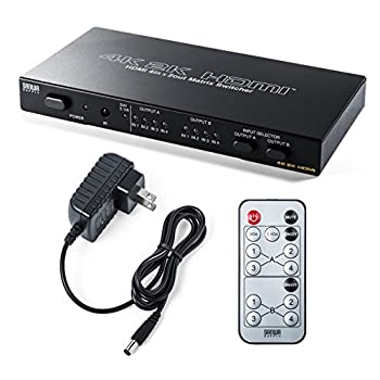 【中古-人並み外れたに似つかわしい】 サンワダイレクト HDMIうつり変わり器 行列 4K 30サイクル相応う 4インプット2最終生産物 遠隔操作付き添い人 光 同軸デジタル 最終生産物付き添い人 400-SW027