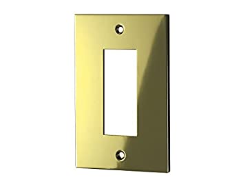 【中古】 ウエスト スイッチプレート Agaho brass 34S-N0000-GB 交換用スイッチプレート 鏡面ゴールド 本体 奥行0.65cm 本体 高さ12.6cm 本体 幅8cm 六