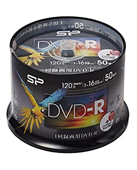 【中古-非常に良い】 シリコンパワー 1回録画用 DVD-R 1-16倍速 ホワイトワイドプリンタブル 50枚スピンドル SPDR120PWC50S