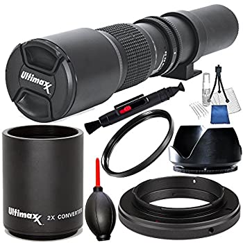【中古-人並み外れたに好いたらしい】 Ultimaxx 500粍 F/8.0 マルチコートプリセット望遠水晶体 7パソコン佩び物バンドル 1300D 1200D 1100D 800D 750D 700D 650D 600D 550D
