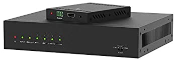 【中古-非常に良い】 Monoprice Blackbird HDBaseT 1x4 スプリッターエクステンダー ブラック 1080p @ 60Hz 最大150メートル RS-232 HDMI 1.4 HDCP 2.2