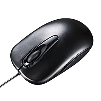 【中古-非常に良い】 サンワサプライ 有線ブルーLEDマウス 3ボタン 中型 ブラック MA-BL150BK