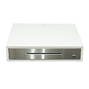 【未使用】【中古】 キャッシュドロア E-42S (紙幣4種/貨幣9種 プリンター接続 (DKD) ) 【幅420mm×奥行420mm×高さ96mm】 (ホワイト)|ムジカ&フェリーチェ店
