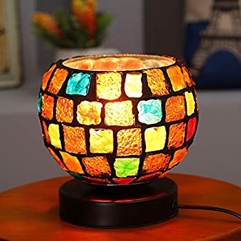 【中古-非常に良い】 レイ照明 テーブルライト テーブルランプ モザイク LED電球対応 アンティーク モダン レトロ テーブルランプ 可愛い 照明 北欧 おしゃ|ムジカ&フェリーチェ店