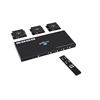 【中古-人並み外れたに好いたらしい】 gofanco 4K 4x4 HDBaseT HDMI 行列 - 4K/60サイクル 4 2 0 4K/30サイクル 1080p 3D HDMI 1.4 HDCP 2.2 EDID 4 インプット 4 最終生産物