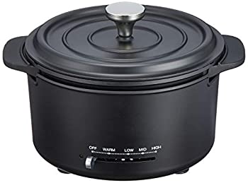 【中古-非常に良い】 山善 電気鍋 IH直火対応 グリル鍋 マットブラック EGD-D650 (MB) 1年