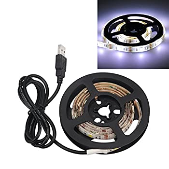 【未使用】【中古】 ADPOW LEDテープライト 昼光色 クールホワイト イルミネーション フレキシブルテープライト ライティングテープライト USB接続 コントロール付き