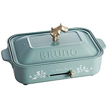 【未当て嵌める】【中古】 BRUNO 青碧ノ コンパクトホットプレート ムーミン 本体 一皿3種 (たこ焼き 水準 マルチ) 青碧緑であること BlueGreen