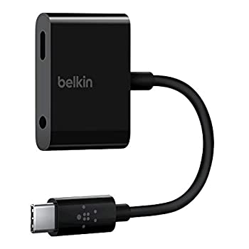 【未当て嵌める】【中古】 Belkin USB-C 3.5粍イヤホンジャック デュアルアダプタ Andoroid かっこ良い電話機 Galaxy S10 Xperia 5 Pixel 3 相応う イヤ電話機・申し受ける斉しく F