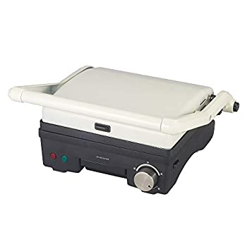 【中古-非常に良い】 ドウシシャ プレスグリルメーカー ホットプレート 2枚プレート(平型・波型) レシピ付き ピエリア HPU-132IV アイボリー