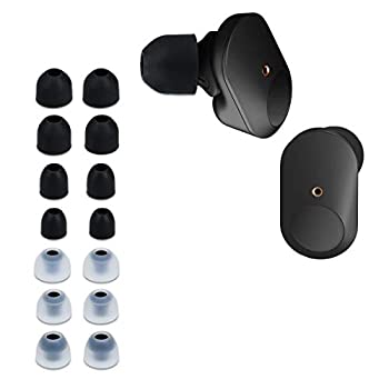 【未当て嵌める】【中古】 kwmobile 14x 相応う: SONY WF-1000XM3 WF-1000XM4 取り替えっこ用 イヤーピース - 4つの大きさ 書き割り - ケイ素樹脂 パッド 異なる大きさ入り口・入口