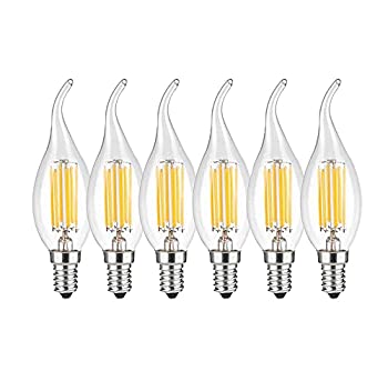 【未当て嵌める】【中古】 KY LEE E12 LED白熱電球6W 110v LEDキャンドルスティック白熱電球LED シャンデリヤ白熱電球 6W繊維 LED白熱電球 E12軍事基地LED 蝋燭白熱電球 C35炎つら構えベントチッ 2700K