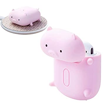 【未当て嵌める】【中古】 エレコム AirPods 入れもの ケイ素樹脂入れもの 無線電話申し受ける相応う アニマルデザイン コネクタキャップ付き添い人 猪の子 AVA-APSCANPIG