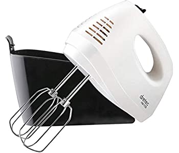 【未使用】【中古】 dretec (ドリテック) ハンドミキサー 泡立て器 5段階切替 アイボリー 電源コード ビーターが収納できるケース付き
