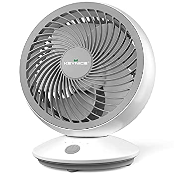 【未使用】【中古】 KEYNICE サーキュレーター 首振り 静音 パワフル送風 扇風機 小型 卓上 壁掛け 6畳 風量3段階調節 強力換気 省エネ 5枚羽根 USB電源 ホワイト｜ムジカ＆フェリーチェ店
