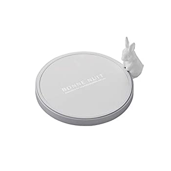 【中古-人並み外れたに好いたらしい】 エレコム 無線電話申し受ける器 Qi相応う 5W 卓上 アニマルモデル 家兎 W-QA08R バッテリー・充電器-ワイヤレス充電器