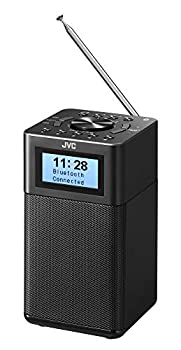 【未当てはめる】【中古】 JVC RA-C80BT-B パウダーコンパクト卓上ラジオ受信機 広広としたFM相応う BluetoothR AC 蓄電池の2ワット数相応う 黒いこと