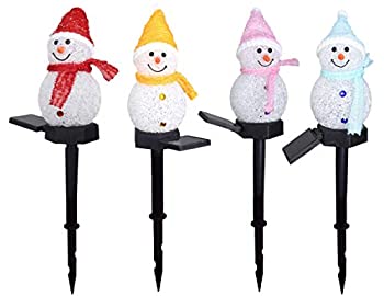 【未使用】【中古】 COOFO クリスマス スノーマン ライト ソーラーガーデンライト スノーマン 屋外 クリスマス 装飾 LEDライト 庭飾り クリスマス スノーマ