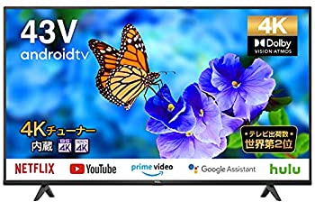 【中古-非常に良い】 TCL 43V型 4K液晶テレビ 43P615 Amazon Prime Video対応 スマートテレビ (Android TV) 4Kチューナー内蔵 Dolby Vision Dolby Atmos 2021年モデル｜ムジカ＆フェリーチェ店 34,086円