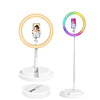 【中古-人並み外れたに好いたらしい】 LED輪っか点火装置 卓上地べた両用 映画化点火装置用点火装置 USBで 折り畳み 原則として式 11.4in 3500K～6000K 3色流行り物 15色RGB流行り物 高明快さLED 10座標軸調