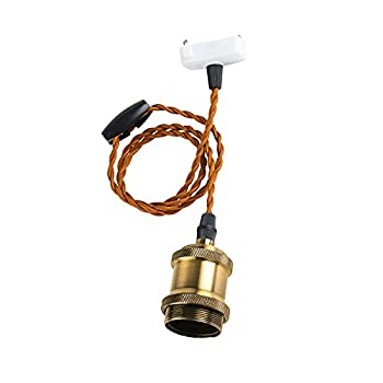 【未当て嵌める】【中古】 シャンデリヤともし火 白熱電球ソケット E26口金 かかわり合い最高限度用 上昇限度照明装置 吊り下げ 吊りひも付き添い人 100糎自然調整能力のある 白熱電球別売り
