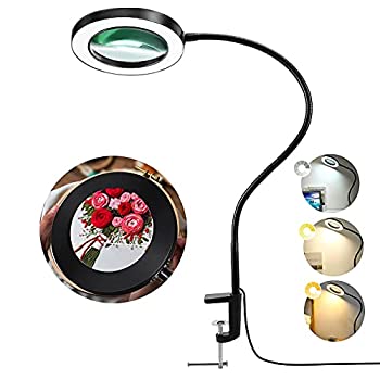 【未当て嵌める】【中古】 ルーぺ学習机ともし火 led灯し火卓上ともし火 照明ランプともし火 360回転させる手 高明快さ 多役立つこと 調光調色 16W クランプ付き添い人 時刻表照明ランプ 虫眼鏡クリッ