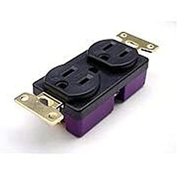 【中古-非常に良い】 オヤイデ電気 壁コンセント (ブラック パープル) SWO-XXX B P-U