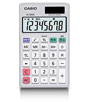 【未使用】【中古】 CASIO カシオ パーソナル電卓 時間・税計算 手帳タイプ 8桁 SL-300A-N