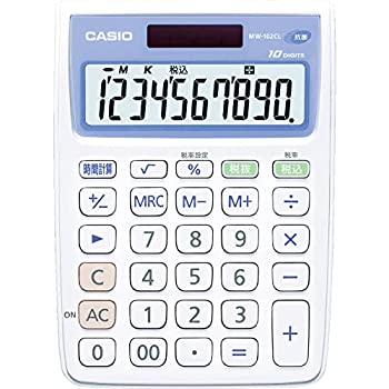 【未使用】【中古】 カシオ 抗菌電卓 ミニジャストタイプ 10桁 MW-102CL-N