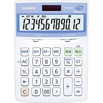 【未使用】【中古】 CASIO カシオ 抗菌電卓 デスクタイプ 12桁 DW-122CL-N|ムジカ&フェリーチェ店