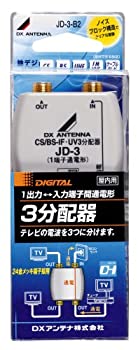 【未使用】【中古】 DXアンテナ 屋内用3分配器 入出力端子金メッキF形座仕様 1端子通電 JD-3-B2