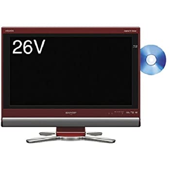 【中古-非常に良い】 SHARP シャープ 26V型 液晶 テレビ AQUOS LC-26DX1-R ハイビジョン ブルーレイレコーダー内蔵 2008年モデル