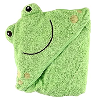 【中古】【インポート品・未当て嵌める】Luvable Friends ラバブルフレンズ Animal Face Hooded Towel 毛の荒物 人間の顔 ボンネット付き添い人2階建てバス西洋手ぬぐい Frog フロッグ