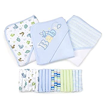 【中古】【輸入品・未使用】Spasilk 23-Piece Essential Baby Bath Gift Set%ｶﾝﾏ% Blue by Spasilk