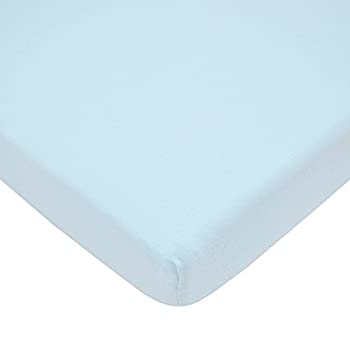 【中古】【インポート品・未当て嵌める】TL Care 100% Cotton Jersey Knit Mini Crib Sheet%ｶﾝﾏ% Blue%ｶﾝﾏ% 24 x 38 by TL Care