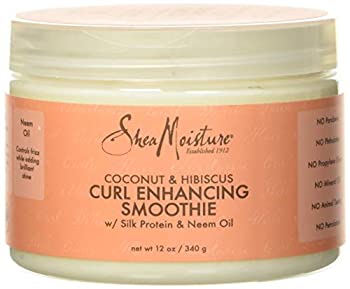 【中古】【インポート品・未当て嵌める】Shea Moisture Coconut \u0026 Hibiscus Curl Hold Smoothie - 12 OZ.