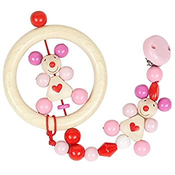 【中古】【インポート品・未当て嵌める】生み出すこと祝賀会 もの言う花差し上げ物 granpapa（グランパパ） 木のラトル と 手あそび保持者 差し上げ物仕掛ける サクラ色
