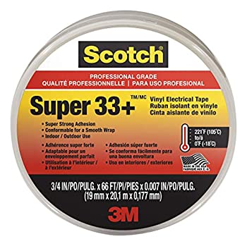 【中古】【輸入品・未使用】3M スコッチ スーパー33+ ハーネステープ 黒色 19mmX0.18mmX20m 電気絶縁